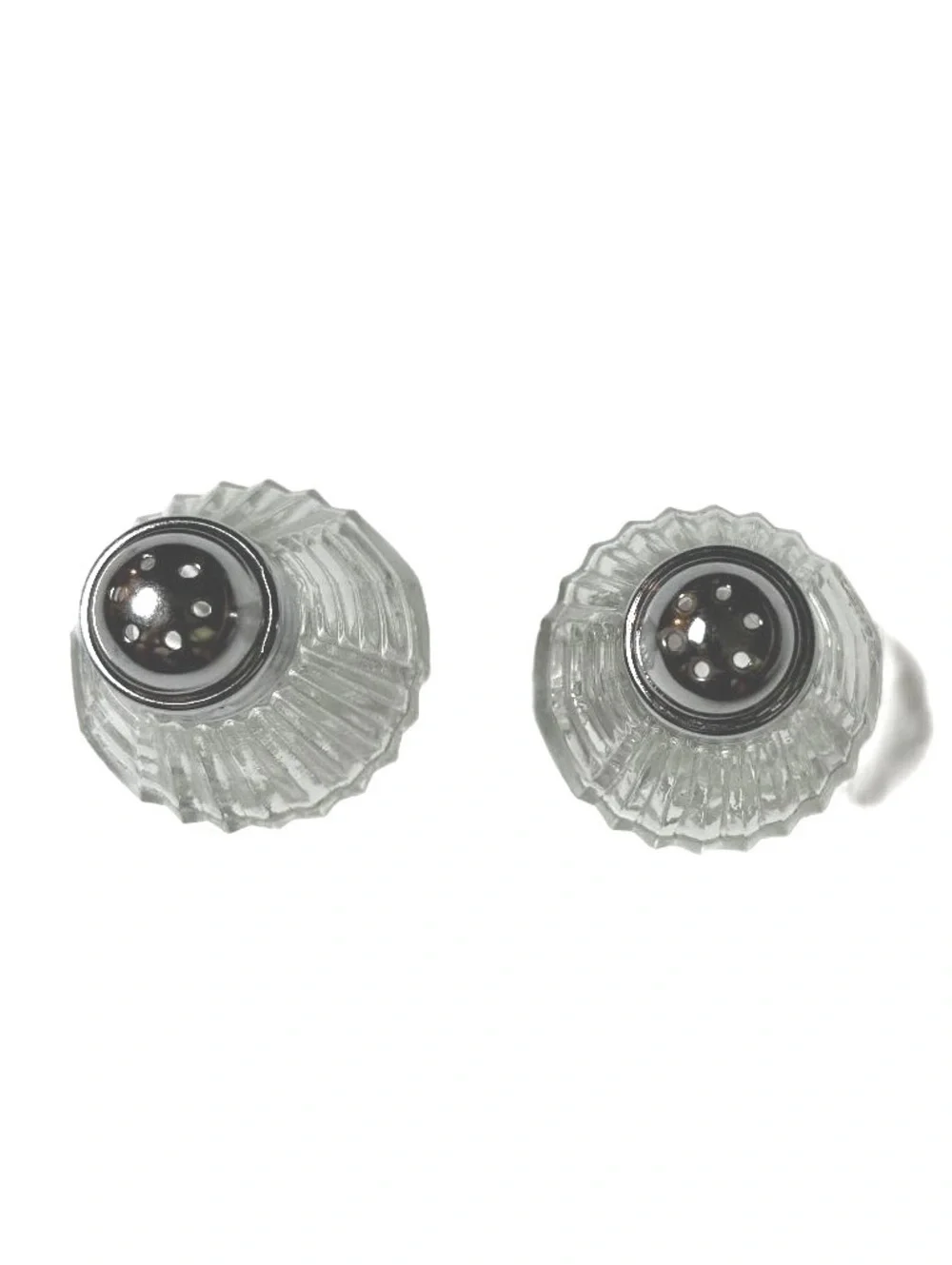 Anchor Hocking Art Deco glass salt and pepper shakers